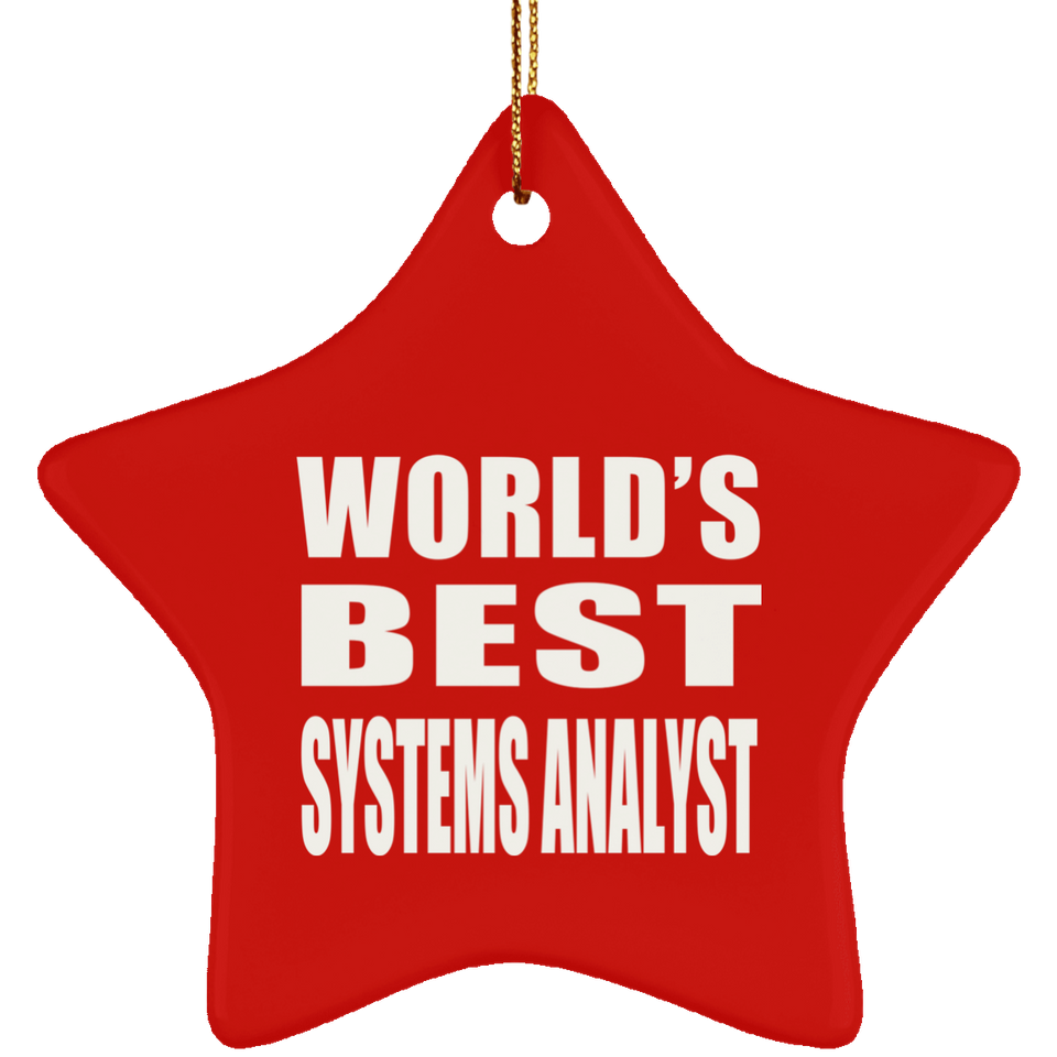World's Best Systems Analyst - Star Ornament