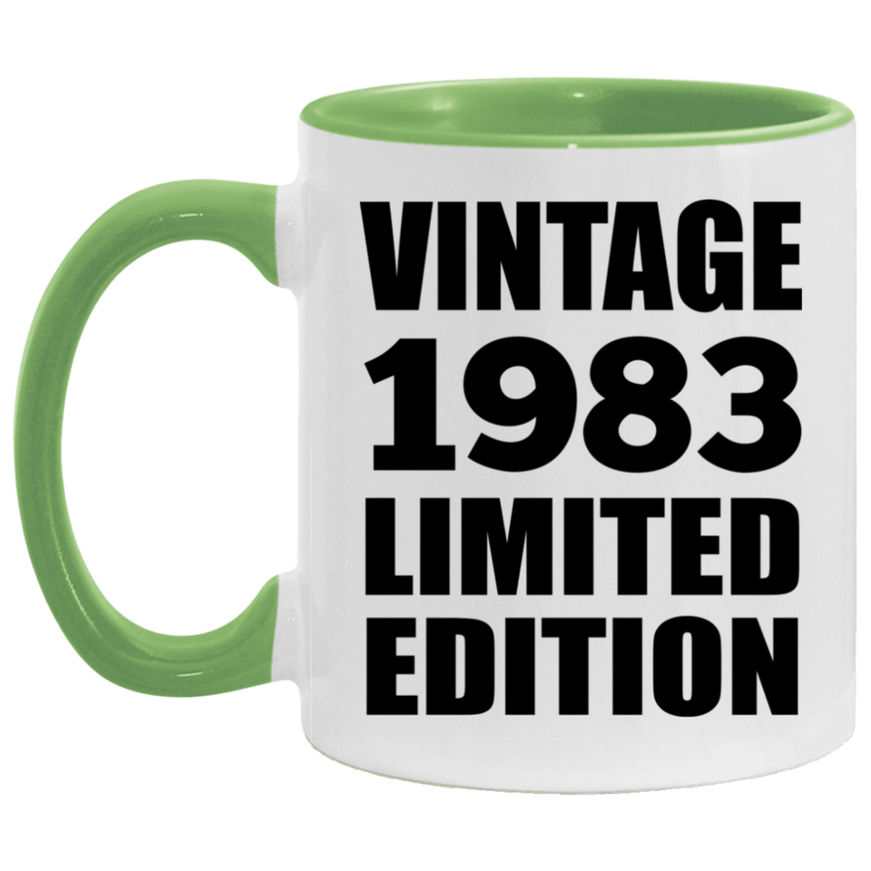 41st Birthday Vintage 1983 Limited Edition - 11oz Accent Mug Green