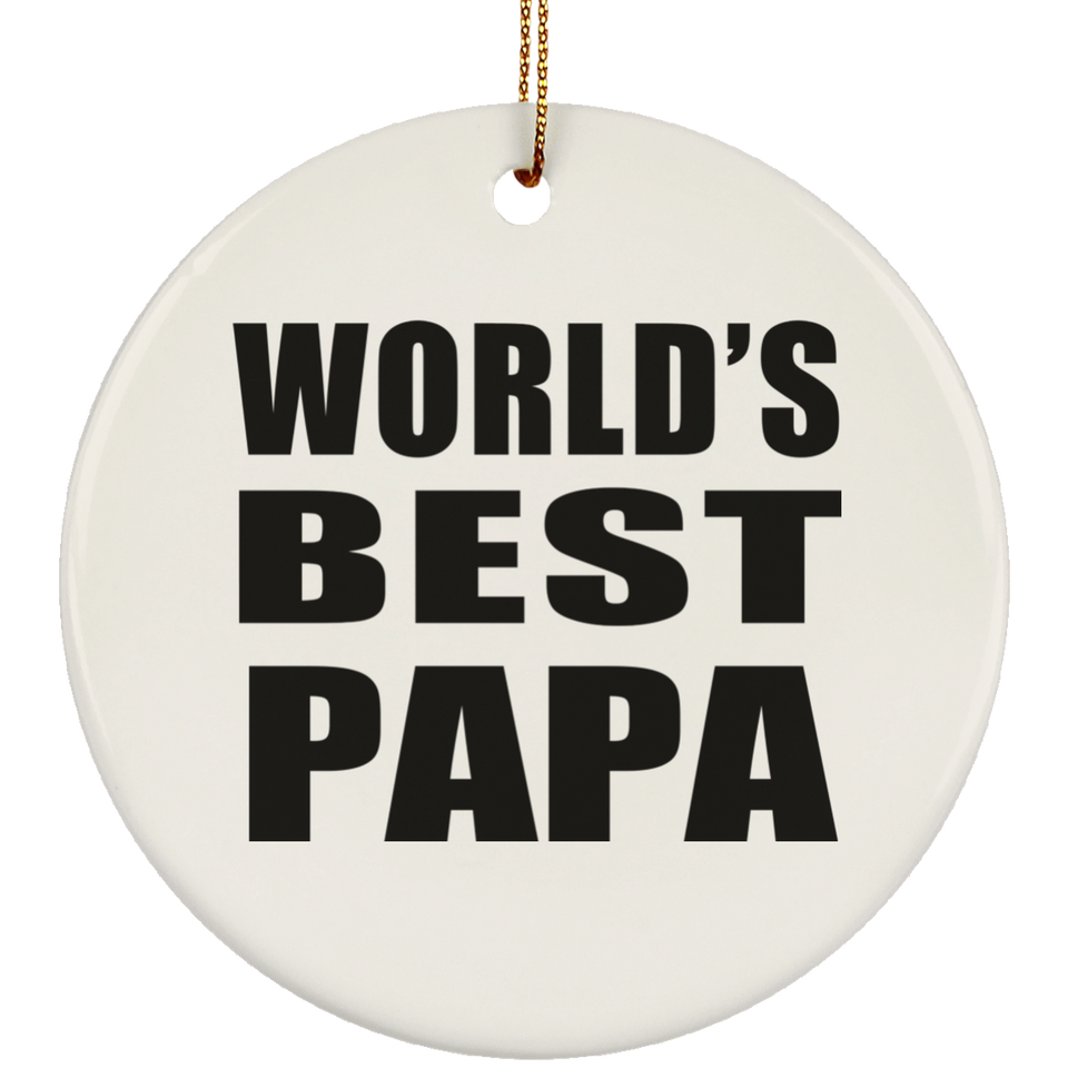 World's Best Papa - Circle Ornament
