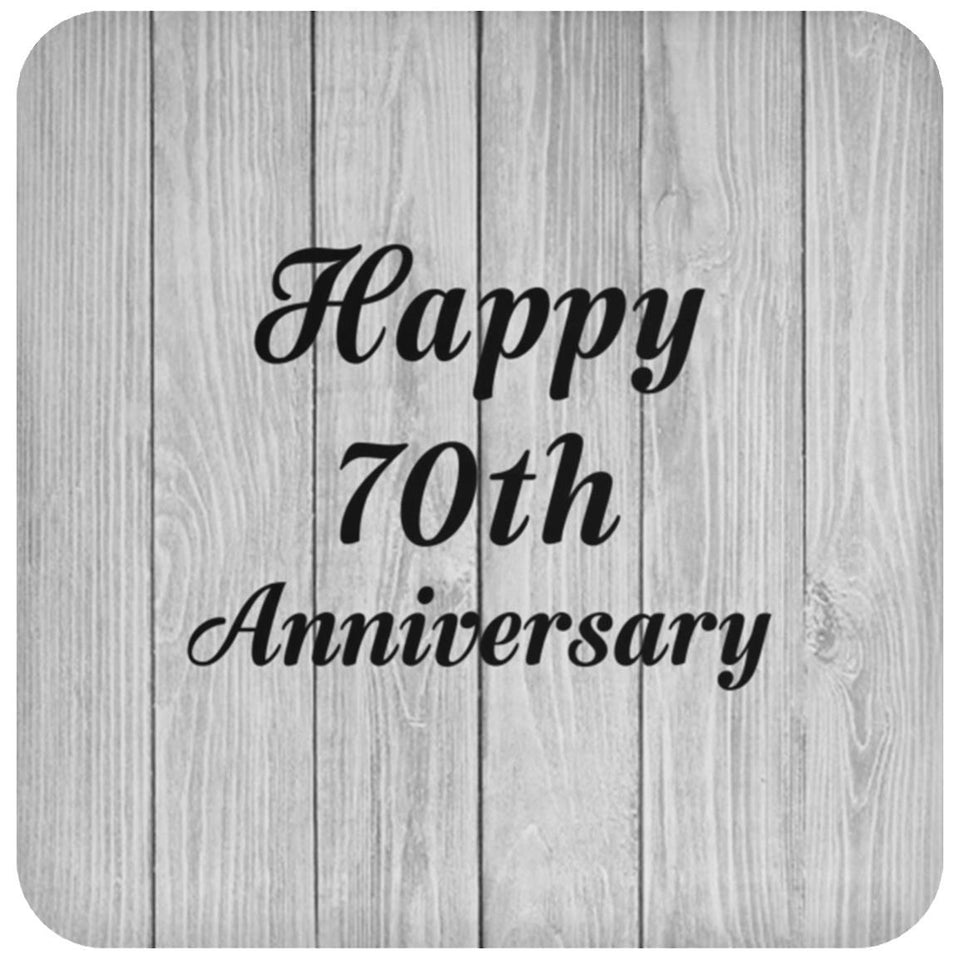 Happy 70th Anniversary - Drink Coaster F