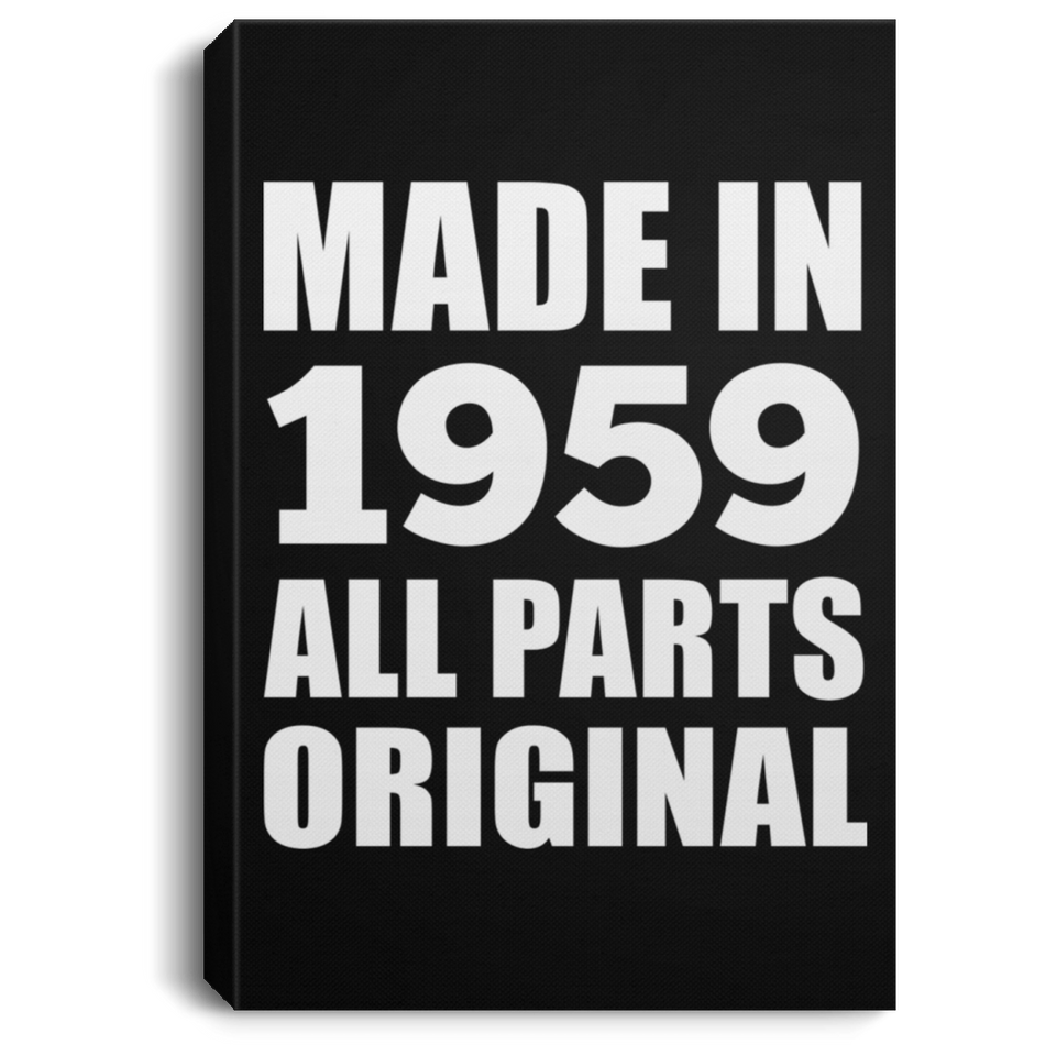 65th Birthday Made in 1959 All Parts Original - Canvas Portrait