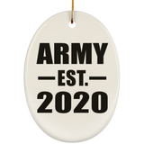 Army Established EST. 2020 - Oval Ornament