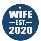 Wife Established EST. 2020 - Circle Ornament