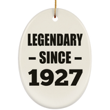 97th Birthday Legendary Since 1927 - Oval Ornament