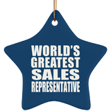 World's Greatest Sales Representative - Star Ornament