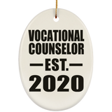 Vocational Counselor Established EST. 2020 - Oval Ornament