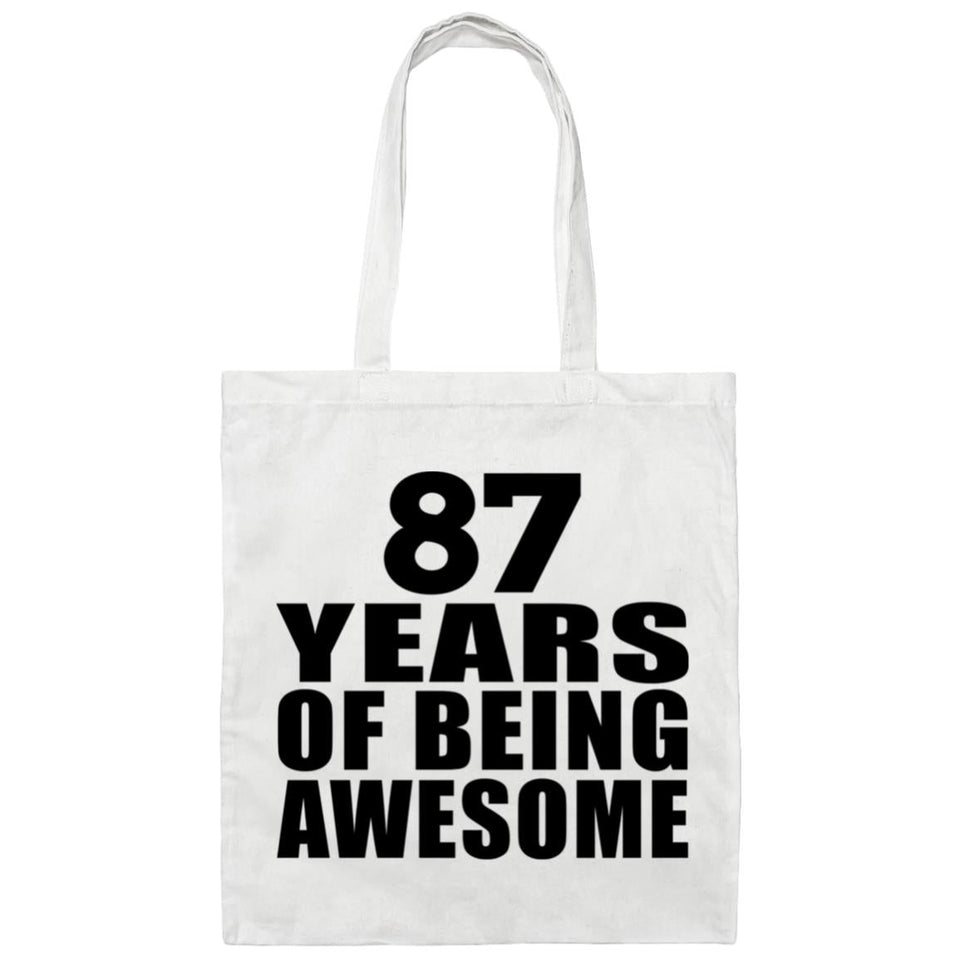 87th Birthday 87 Years Of Being Awesome - Tote Bag White