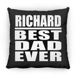 Richard Best Dad Ever - Throw Pillow Black