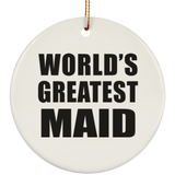 World's Greatest Maid - Circle Ornament