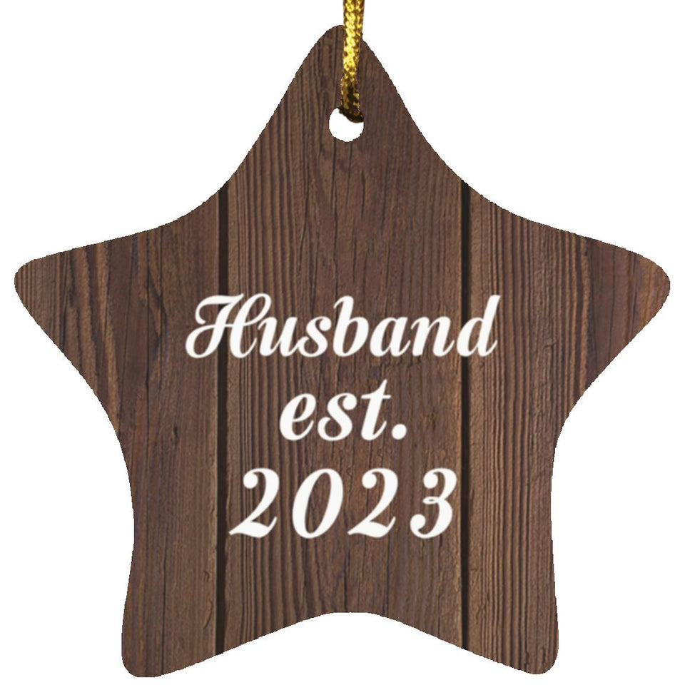 Husband Established Est. 2023 - Star Ornament D