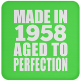 66th Birthday Made In 1958 Aged to Perfection - Drink Coaster