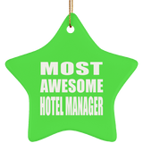 Most Awesome Hotel Manager - Star Ornament
