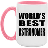 World's Best Astronomer - 15oz Accent Mug Pink