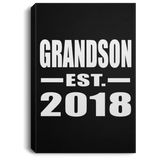 Grandson Established EST. 2018 - Canvas Portrait