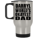 Darryl World's Okayest Dad - Silver Travel Mug
