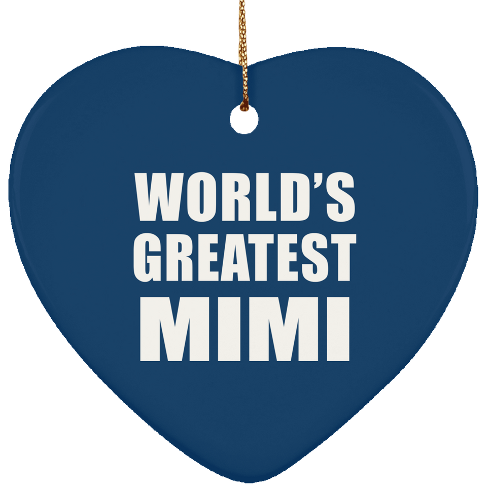 World's Greatest Mimi - Heart Ornament