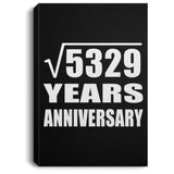 73rd Anniversary Square Root of 5329 Years Anniversary - Canvas Portrait