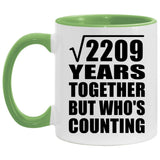 47th Anniversary Square Root of 2209 Years Who's Counting - 11oz Accent Mug Green