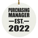 Purchasing Manager Established EST. 2022 - Circle Ornament