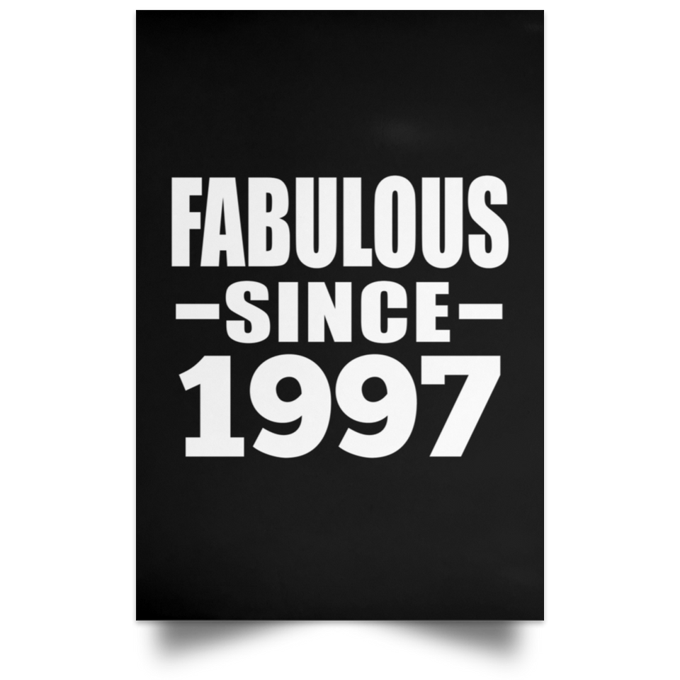 27th Birthday Fabulous Since 1997 - Poster Portrait
