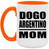 Dogo Argentino Mom - 15oz Accent Mug Orange