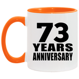 73rd Anniversary 73 Years - 11oz Accent Mug Orange