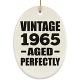 59th Birthday Vintage 1965 Aged Perfectly - Oval Ornament