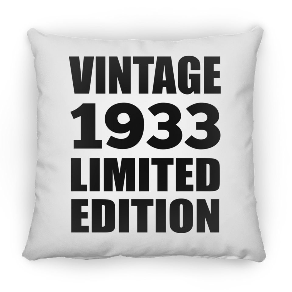 91st Birthday Vintage 1933 Limited Edition - Throw Pillow
