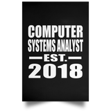 Computer Systems Analyst Established EST. 2018 - Poster Portrait