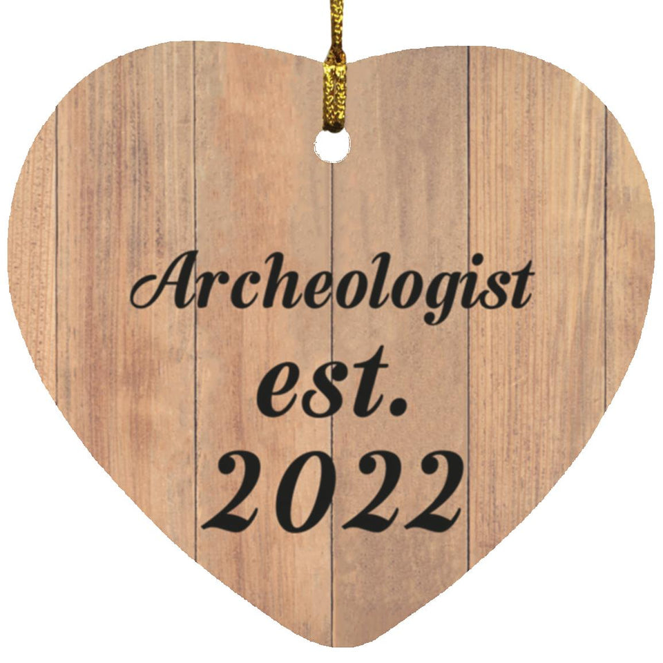 Archeologist Established Est. 2022 - Heart Ornament C