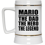 Mario The Dad The Hero The Legend - Beer Stein