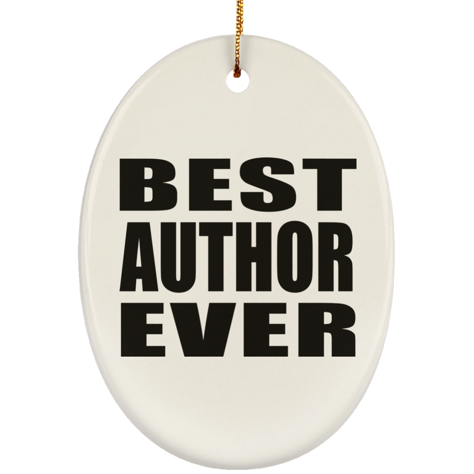 Best Author Ever - Oval Ornament