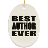 Best Author Ever - Oval Ornament