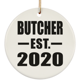 Butcher Established EST. 2020 - Circle Ornament