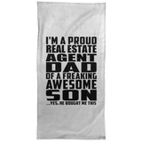 Proud Real Estate Agent Dad Of Awesome Son - Hand Towel
