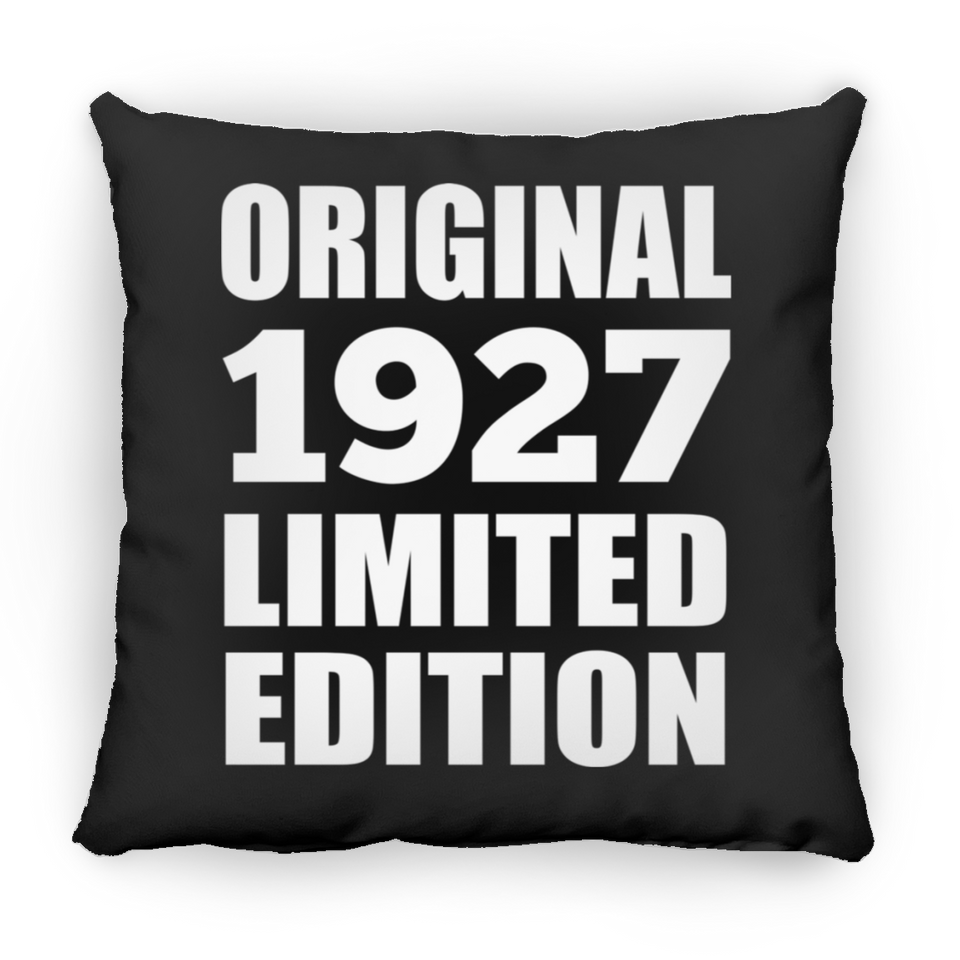 97th Birthday Original 1927 Limited Edition - Throw Pillow Black