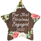 Our First Christmas Engaged 2022 - Star Ornament A