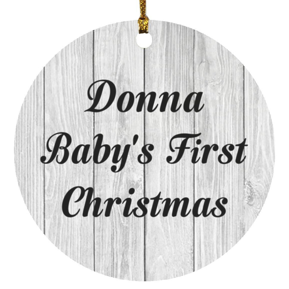 Donna Baby's First Christmas - Circle Ornament F