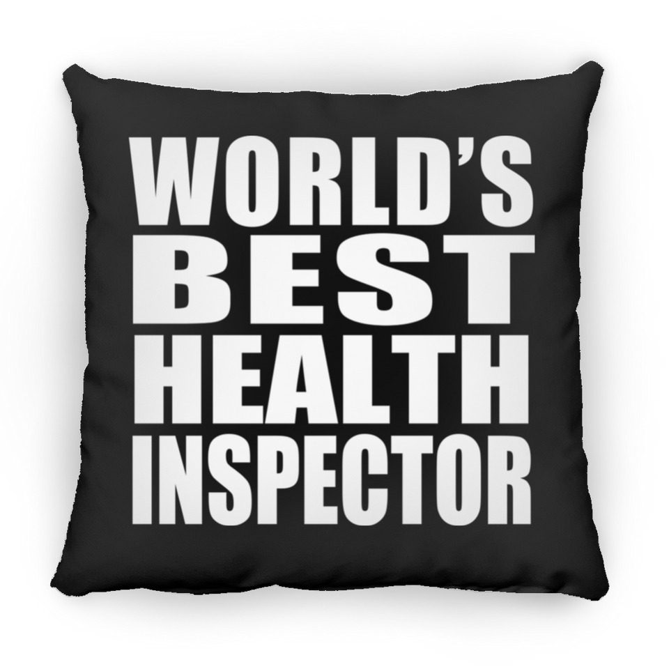 World's Best Health Inspector - Throw Pillow Black