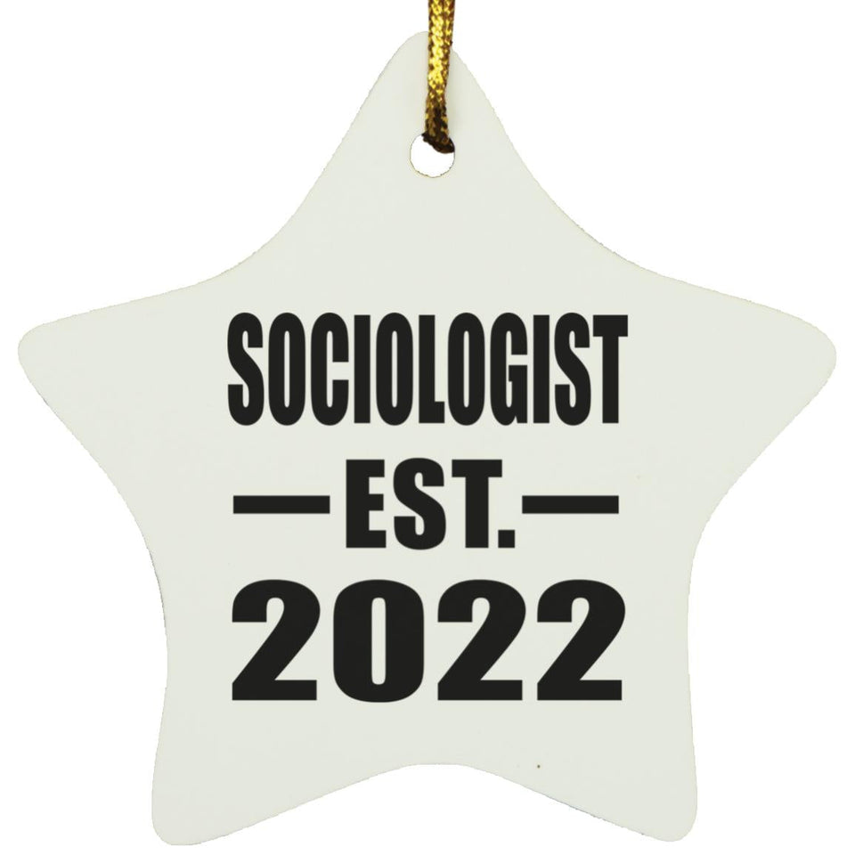 Sociologist Established EST. 2022 - Star Ornament