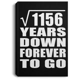 34th Anniversary Square Root of 1156 Years Down Forever To Go - Canvas Portrait