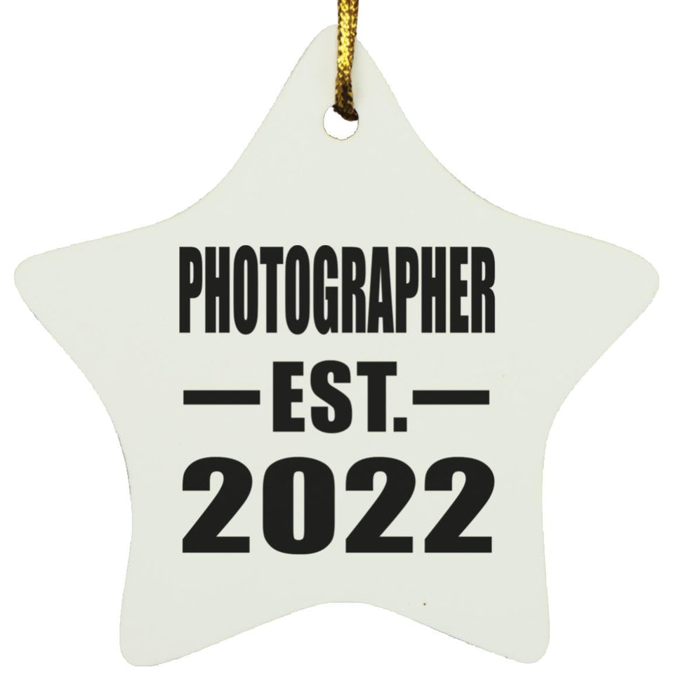 Photographer Established EST. 2022 - Star Ornament