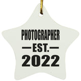 Photographer Established EST. 2022 - Star Ornament