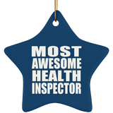 Most Awesome Health Inspector - Star Ornament