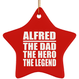 Alfred The Dad The Hero The Legend - Star Ornament