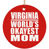 Virginia World's Okayest Mom - Circle Ornament