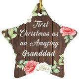 First Christmas As an Amazing Granddad - Star Ornament A