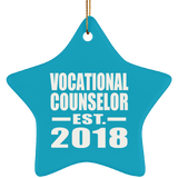 Vocational Counselor Established EST. 2018 - Star Ornament