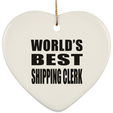 World's Best Shipping Clerk - Heart Ornament