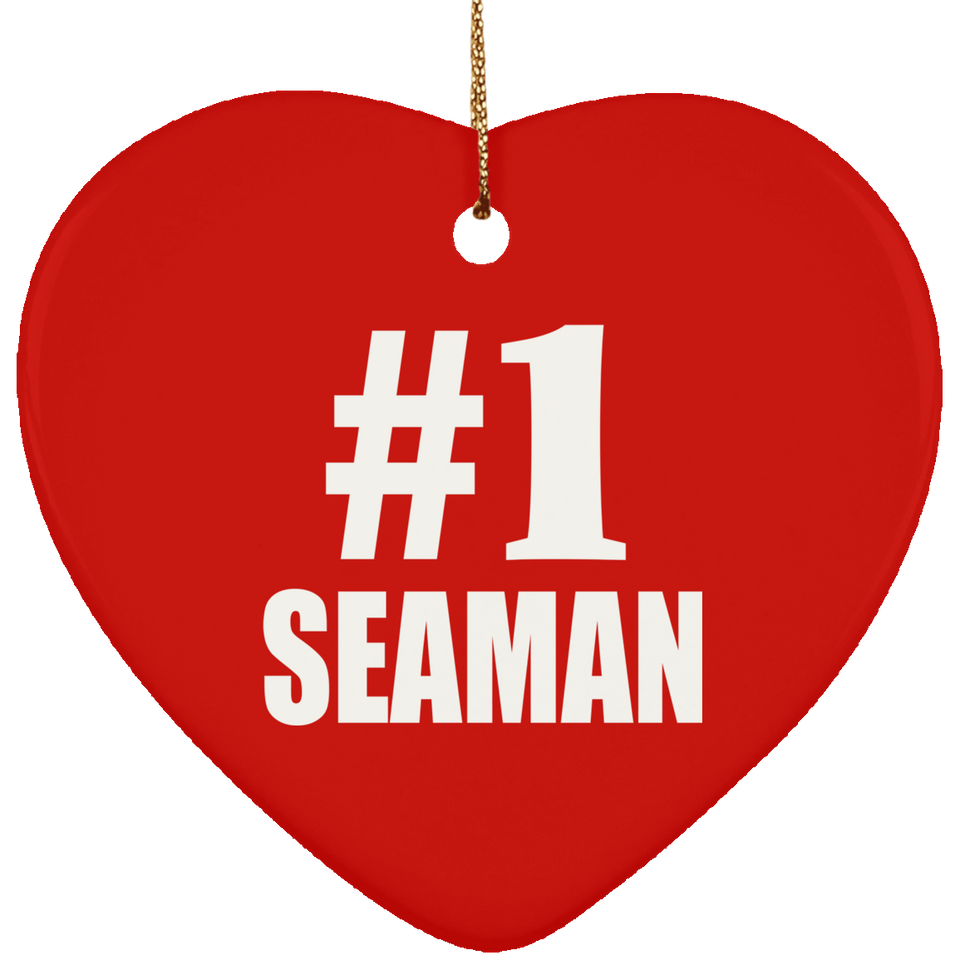 Number One #1 Seaman - Heart Ornament